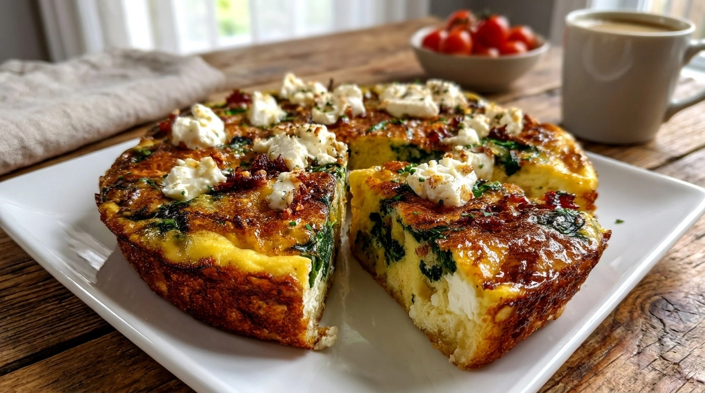 Läcker vårfrittata med getost